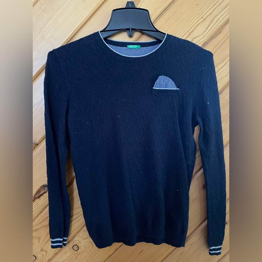 United colors of betten boys youth, 16 blue long sleeve sweatshirt (o15)